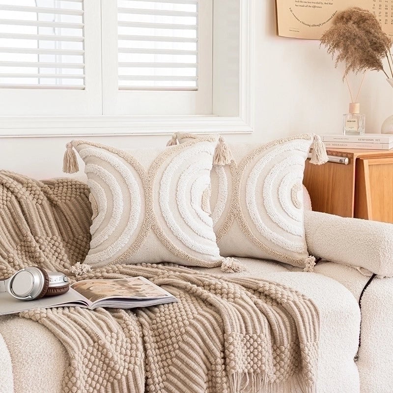 Vacation Solid Color Polyester Cotton Pillow Cases