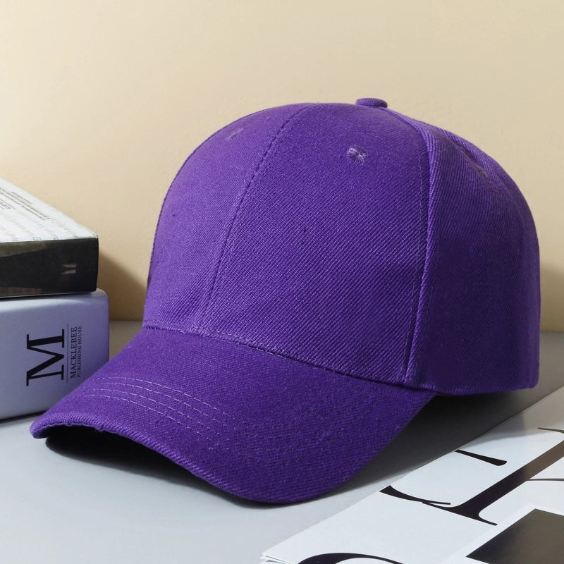 Hat Spring And Autumn New Solid Color Printable Logo Advertising Hat Sunscreen Cap Sports Baseball Cap Light Plate Cap