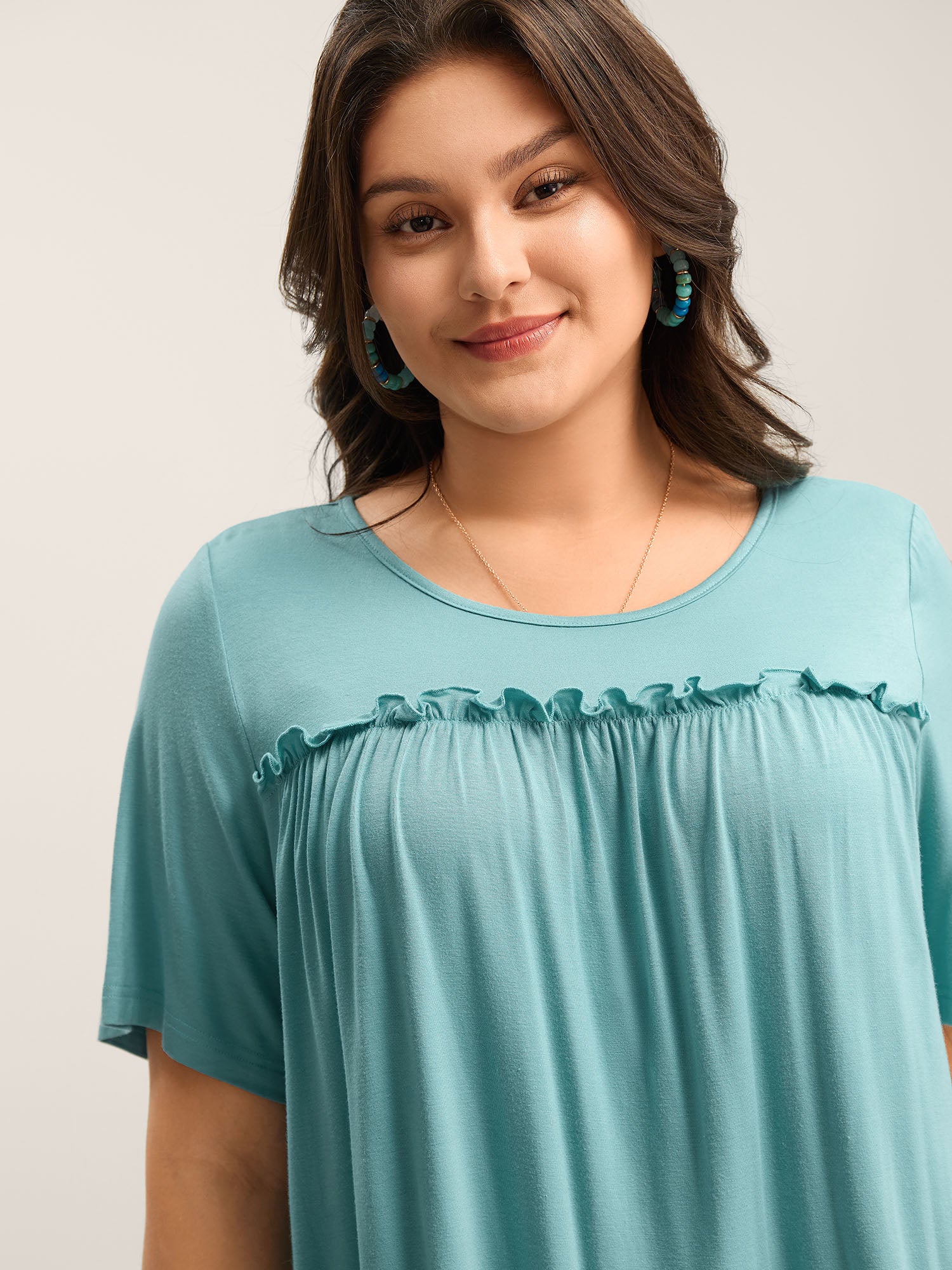 Supersoft Cotton Wood Ear Edge Top