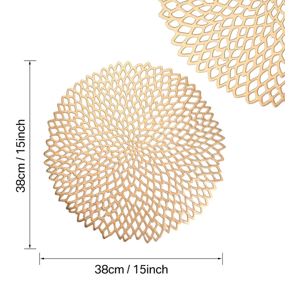 4/8pcs Pvc Untersetzer Isolierung Tabelle Matten Pads Hollow Out Tischsets Nicht