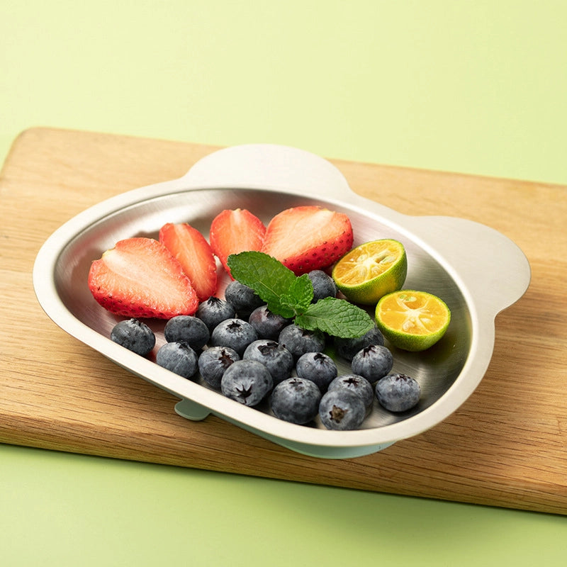 Cute Animal 304 Stainless Steel Silica Gel Tableware 1 Piece
