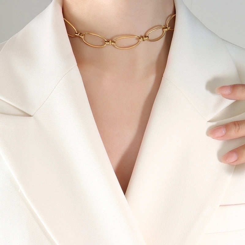 Minimalist Knot 304 Stainless Steel 18K Gold Plated Plating Bracelets Earrings Necklace