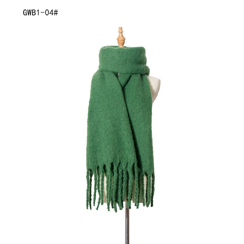 Women's Vintage Style Solid Color Polyester Scarf