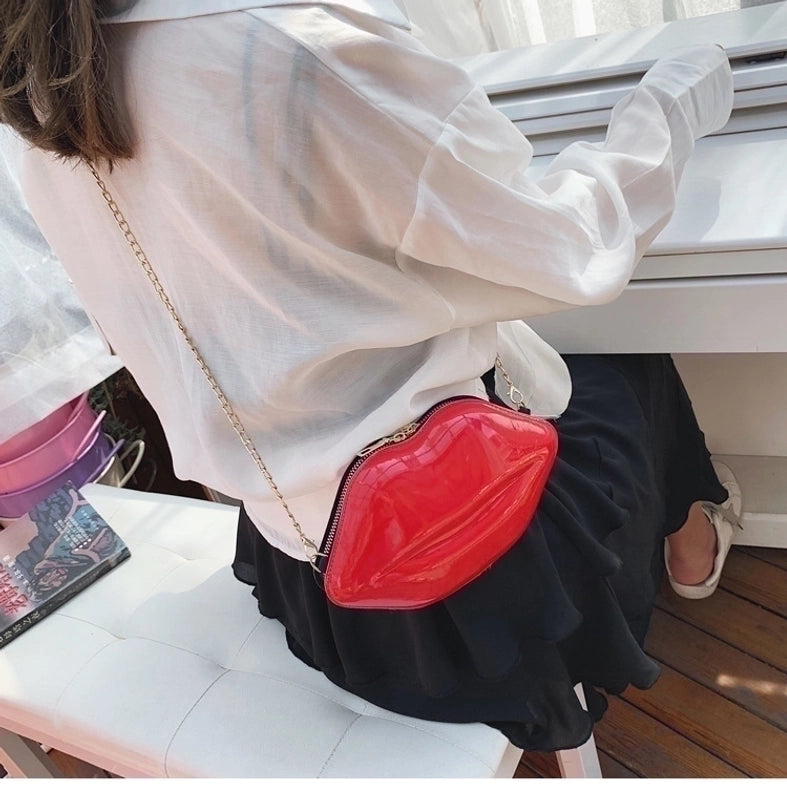 Women's Small Pu Leather Streetwear Chain Bag
