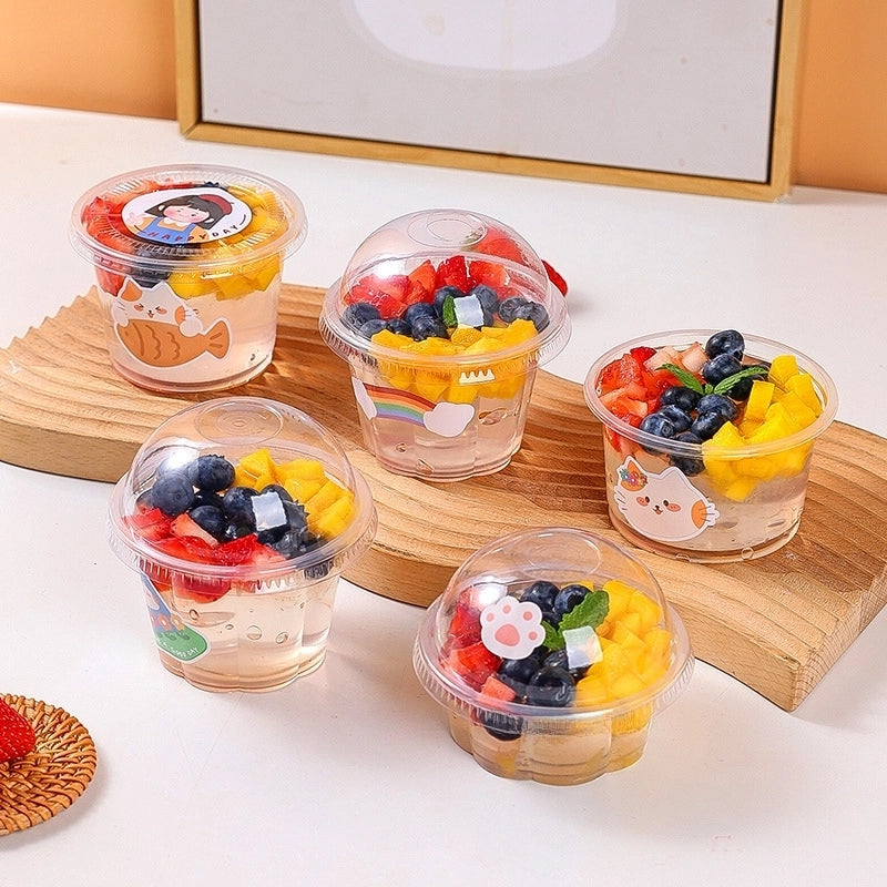 Ice Powder Special Bowl Disposable Pudding Double Skin Milk Mousse Cup Jelly Packaging Commercial High Temperature Resistant Dessert With Lid
