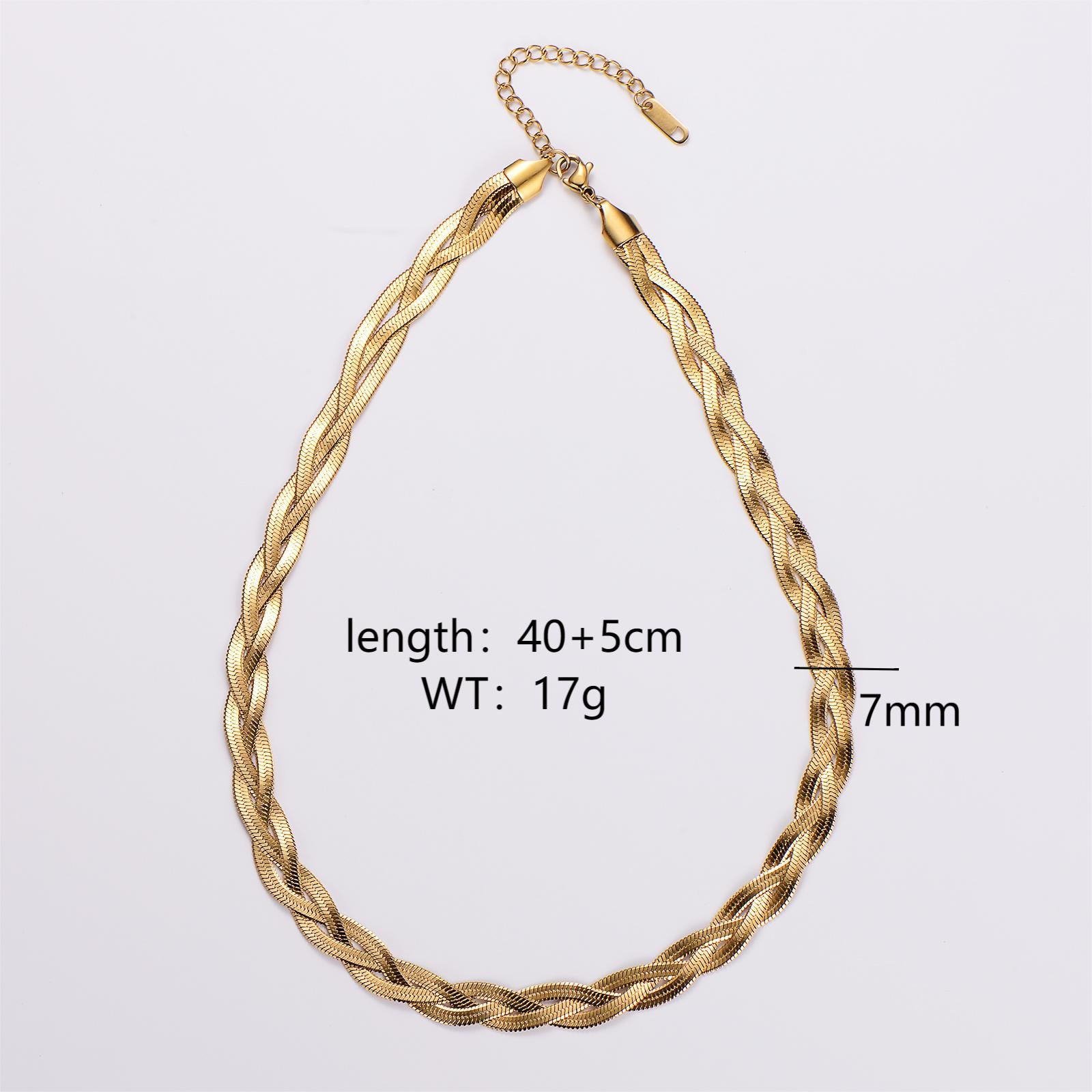 Unisex Chain Stainless Steel Electroplating Jewelry Sets