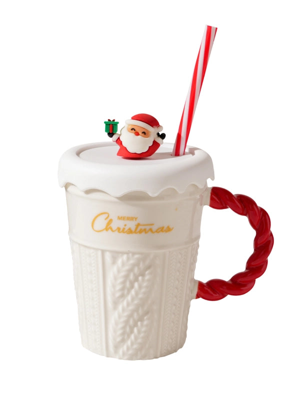 Christmas Cute Vacation Cartoon Ceramics Water Bottles 1 Piece