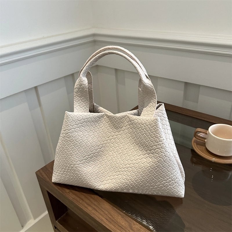 Women's Pu Leather Solid Color Vintage Style Square Magnetic Buckle Handbag