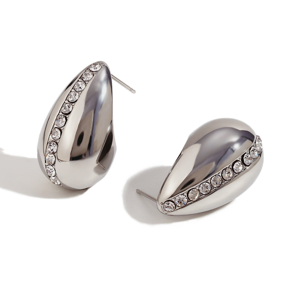 Fashion Circle Geometric Stainless Steel 18K Gold Plated Earrings