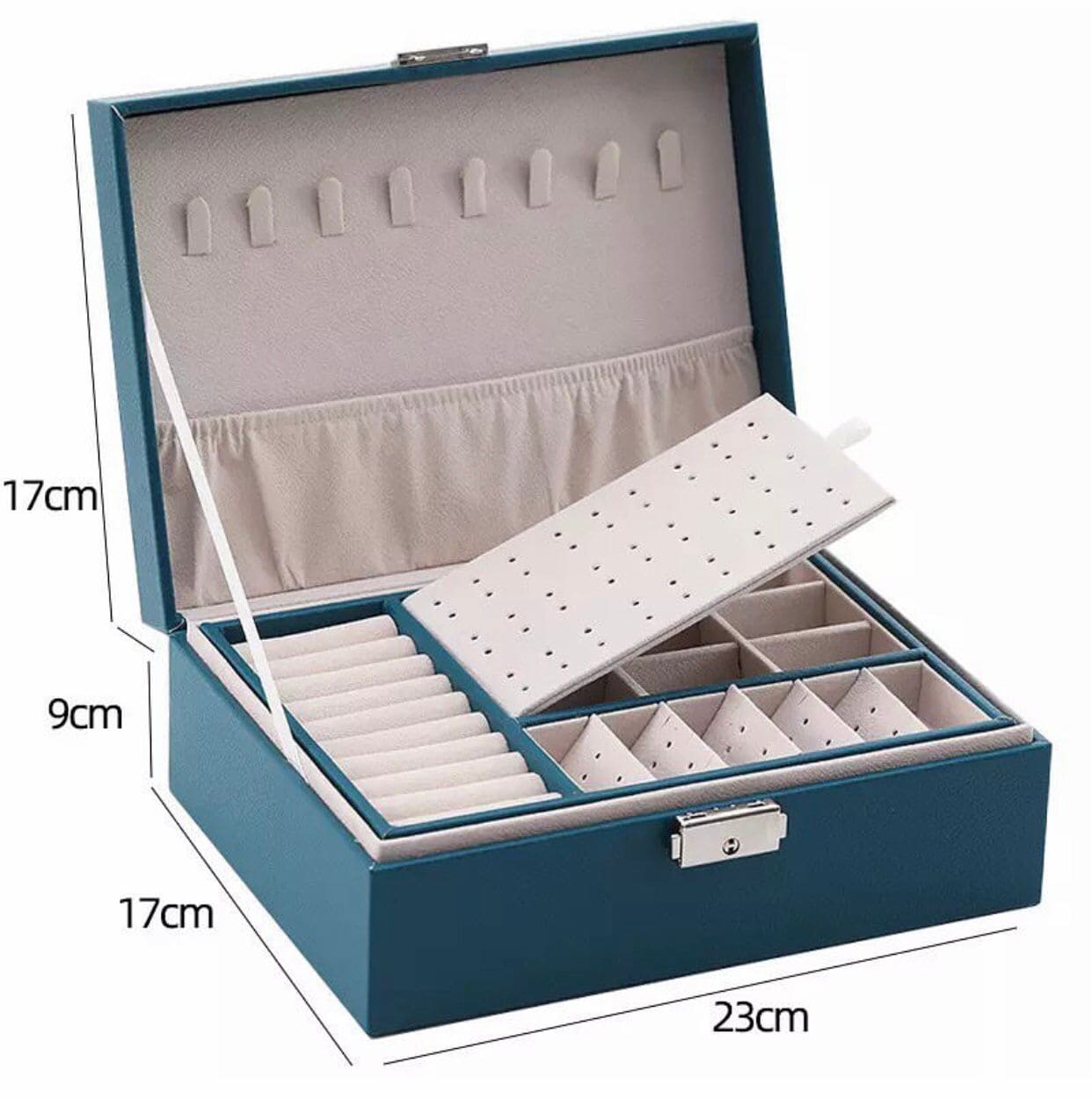 Double Layer Leather Jewellery Box