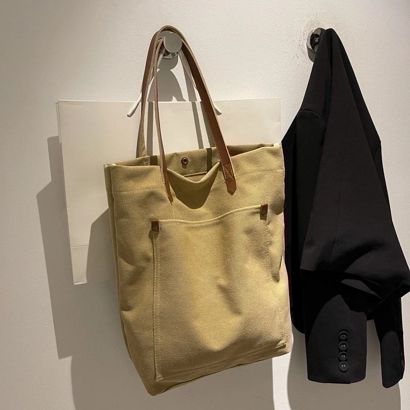 Solid Color Canvas Shopping Bags