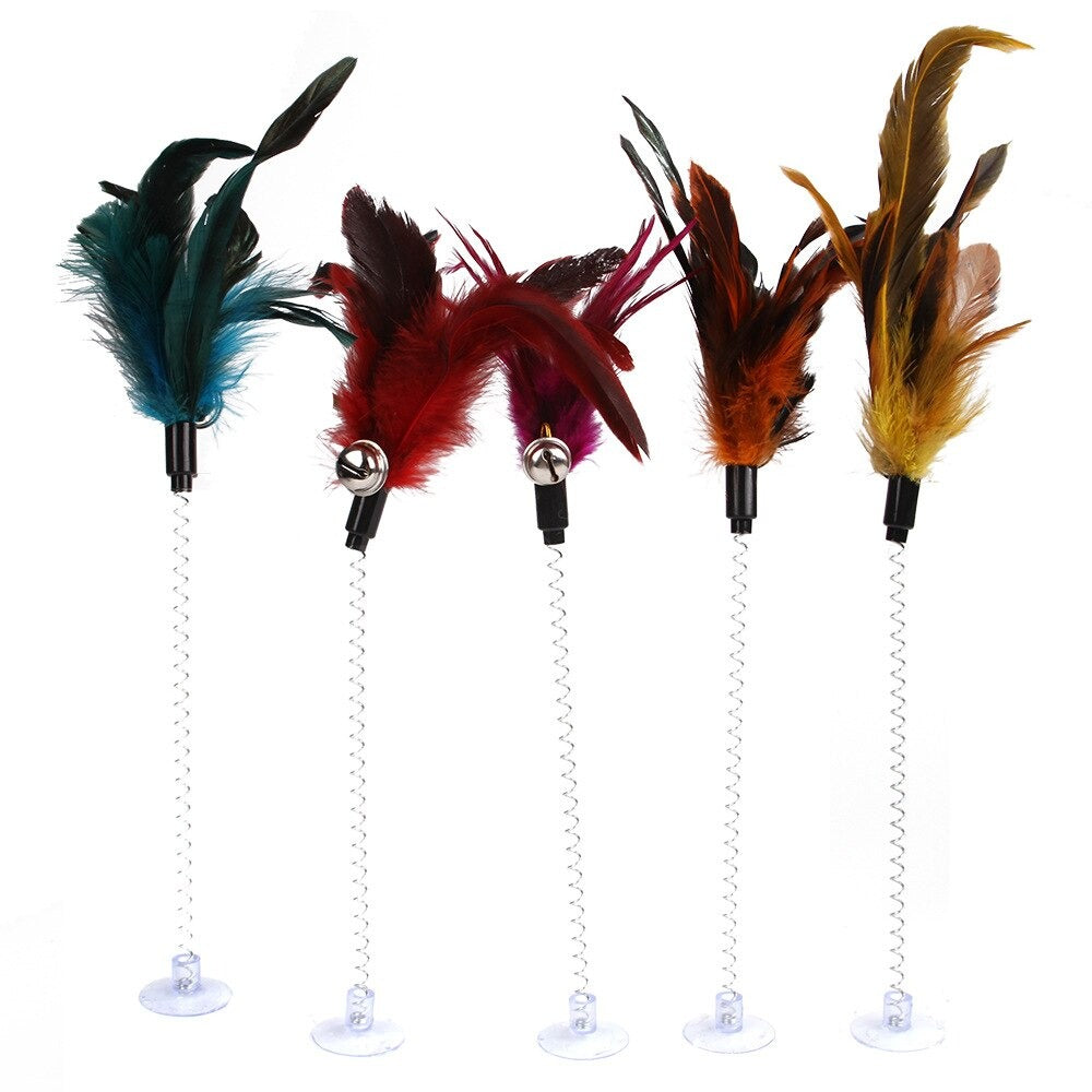 Elastic Feather Bottom Toy