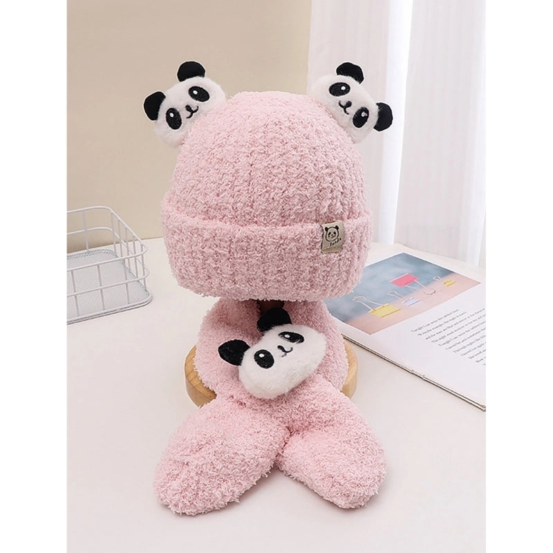 Children Unisex Cute Panda Wool Cap
