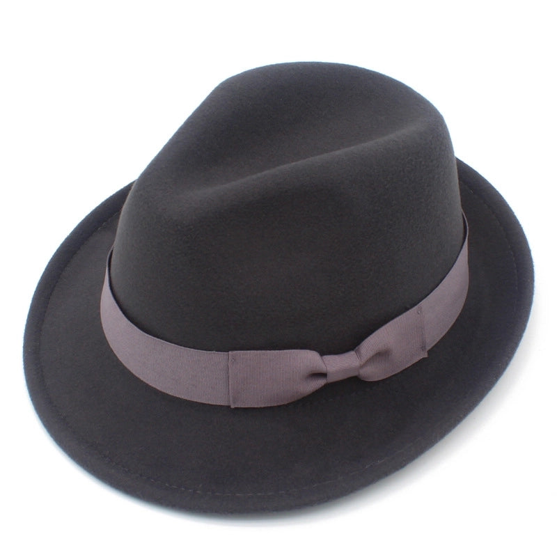 Hot Selling  Jazz Hat Autumn And Winter Fashion Small Bowler Hat Retro Wool Felt Gentleman Hat