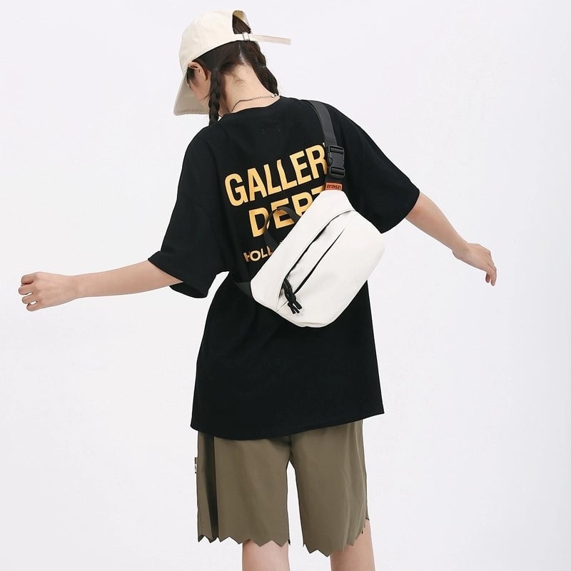 Unisex Vacation Streetwear Sports Solid Color Nylon Waist Bags