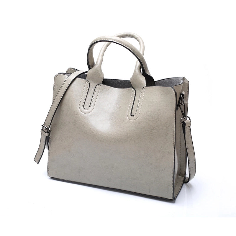 Women's Large All Seasons Pu Leather Solid Color Fashion Square Zipper Handbag