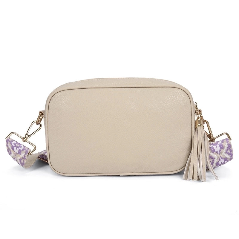 Women's Medium Pu Leather Solid Color Elegant Classic Style Square Zipper Shoulder Bag Crossbody Bag Square Bag