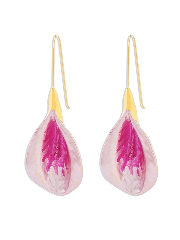 Flower Shape Drop Earrings