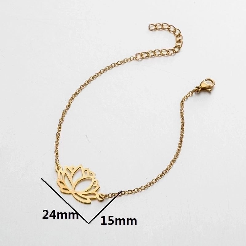 Fashion Leaf Star 201 Stainless Steel 18K Gold Plated Bracelets In Bulk