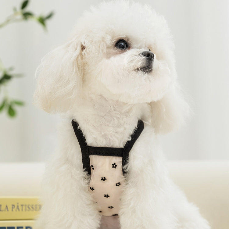 Flower Pattern Breathable Tulle Dog Cat Vest