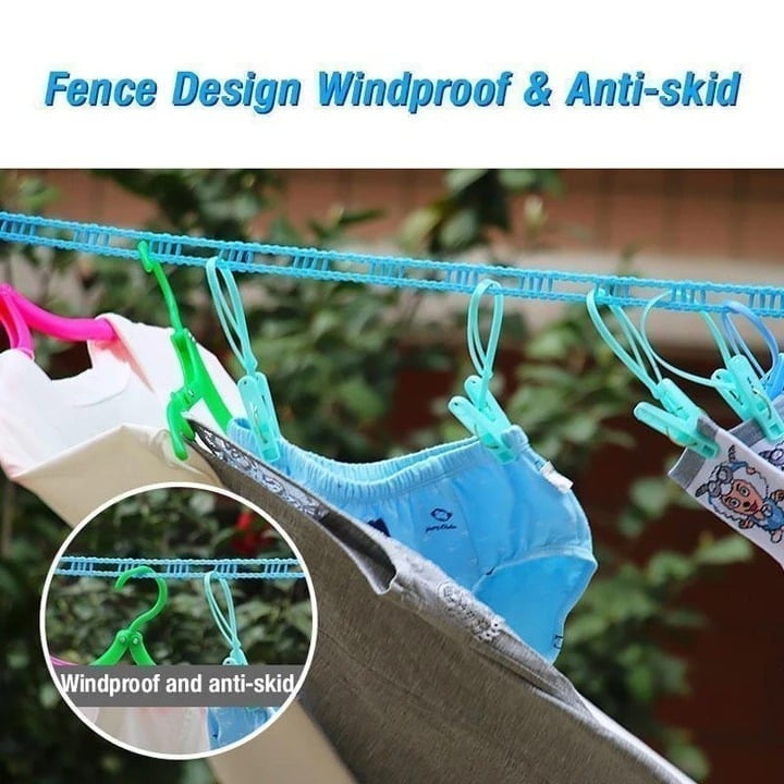 (🎉2023 NEW YEAR SALE-SAVE 48% OFF)Windproof Non-Slip Clothesline(32 ft)