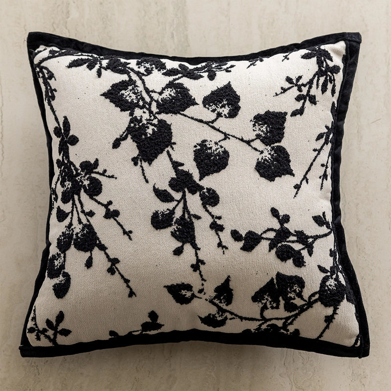 Black Sofa Pillowcase  Modern Simple Living Room Decorative Pillow Bedside Cushion Bed Backrest