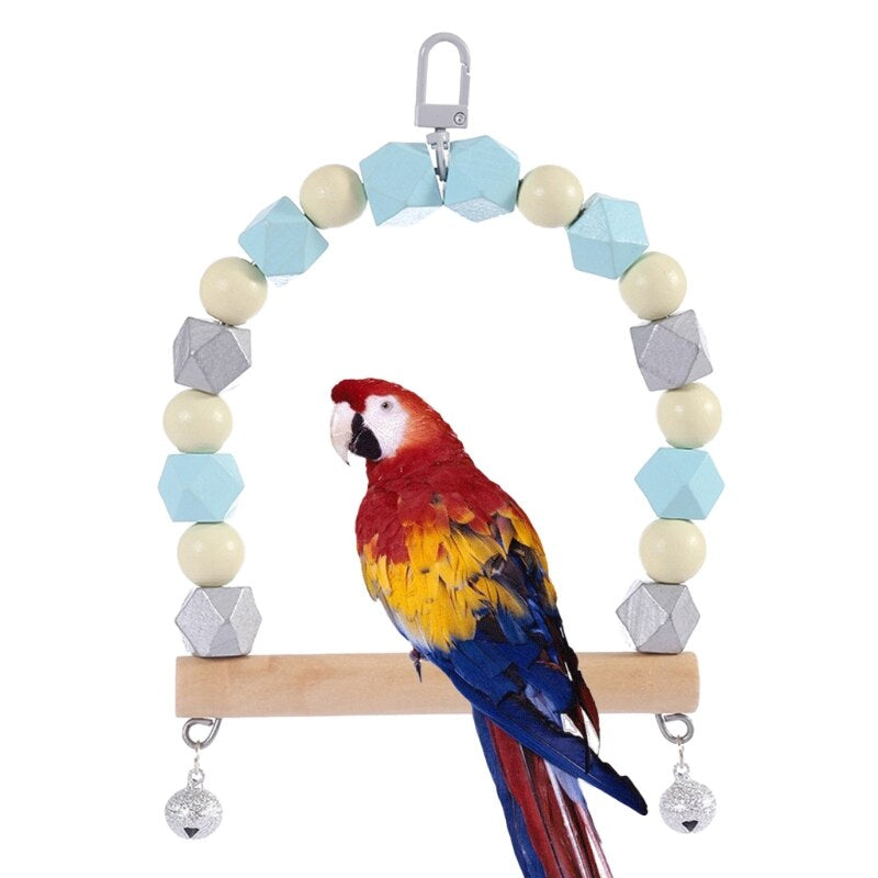 Bird Wooden Swing Parrot Toys