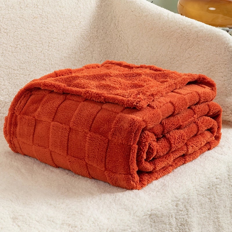 Casual Solid Color Comfortable Cotton Velvet Blanket Bedding