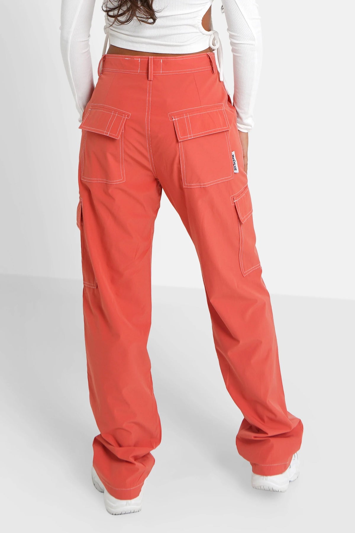 DEMI FLUID CARGO PANTS _ orange