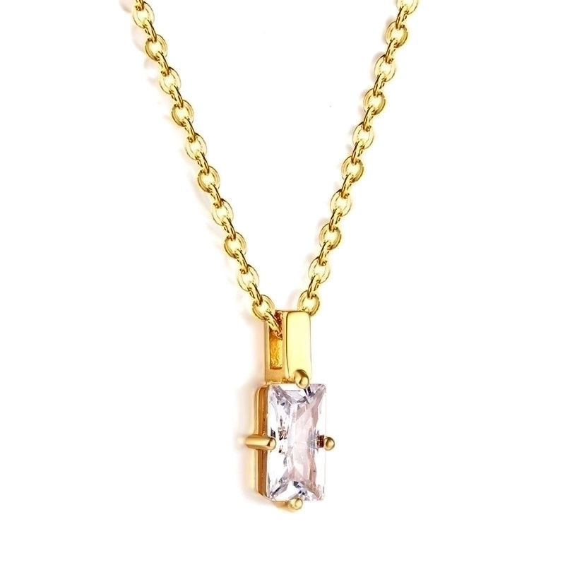 Minimalist Geometric Stainless Steel Titanium Steel Plating Gold Plated Pendant Necklace