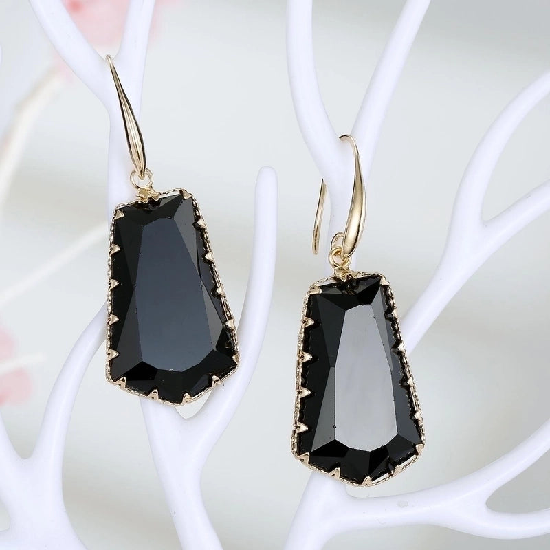 6 Pieces Retro Ethnic Style Heart Inlay Alloy Artificial Gemstones Earrings