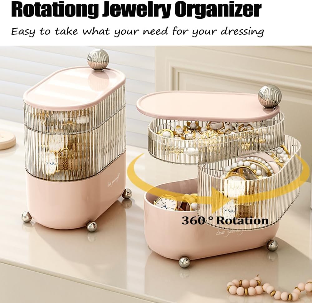 Multi Layer Rotating Desktop Cosmetic Organizer