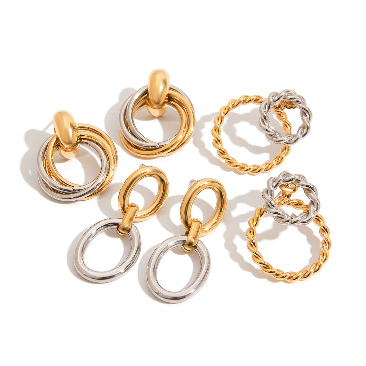 Stainless Steel Hoop Earrings Earrings Design Niche Earrings Female Titanium Steel