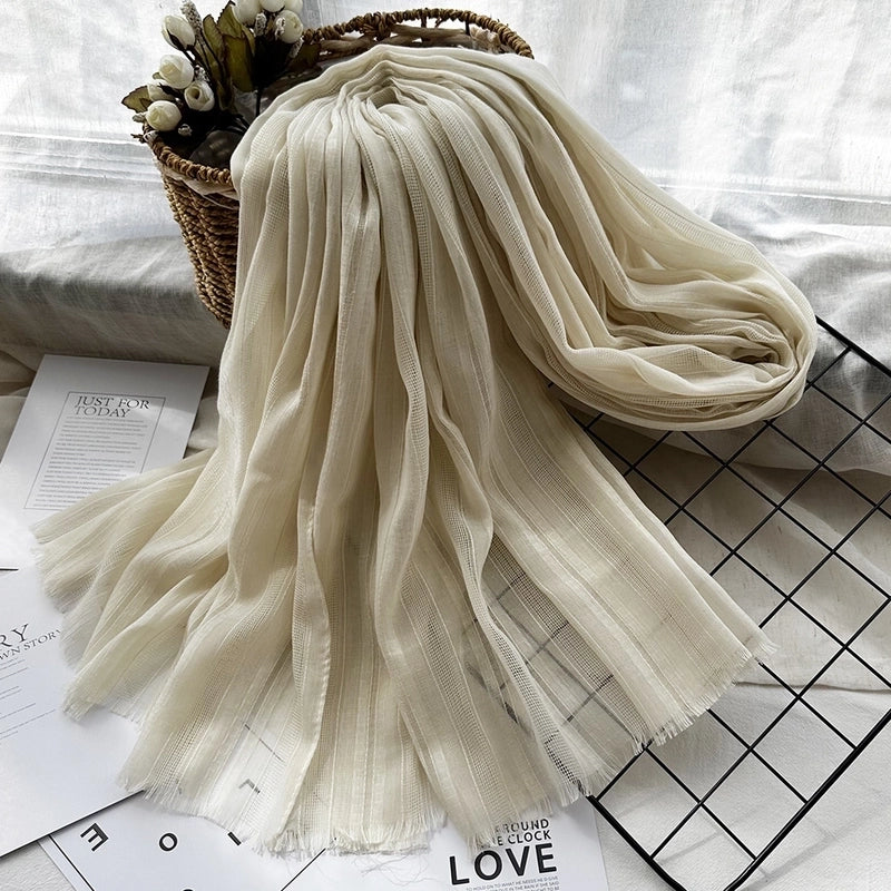 Unisex Retro Sweet Solid Color Artificial Cotton Scarf
