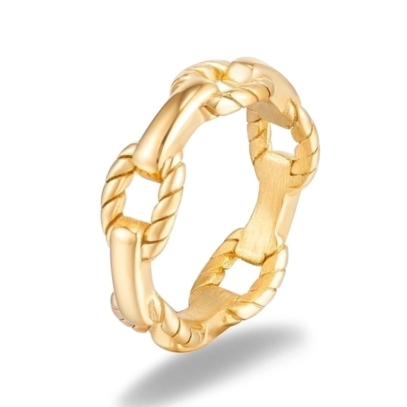 1 Piece Minimalist Solid Color Titanium Steel Plating Rings