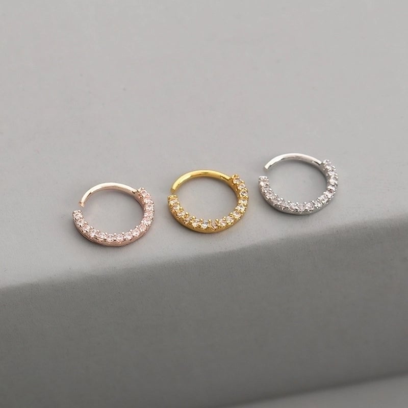 1 Piece Nose Rings & Studs Fashion Round Brass Inlay Zircon
