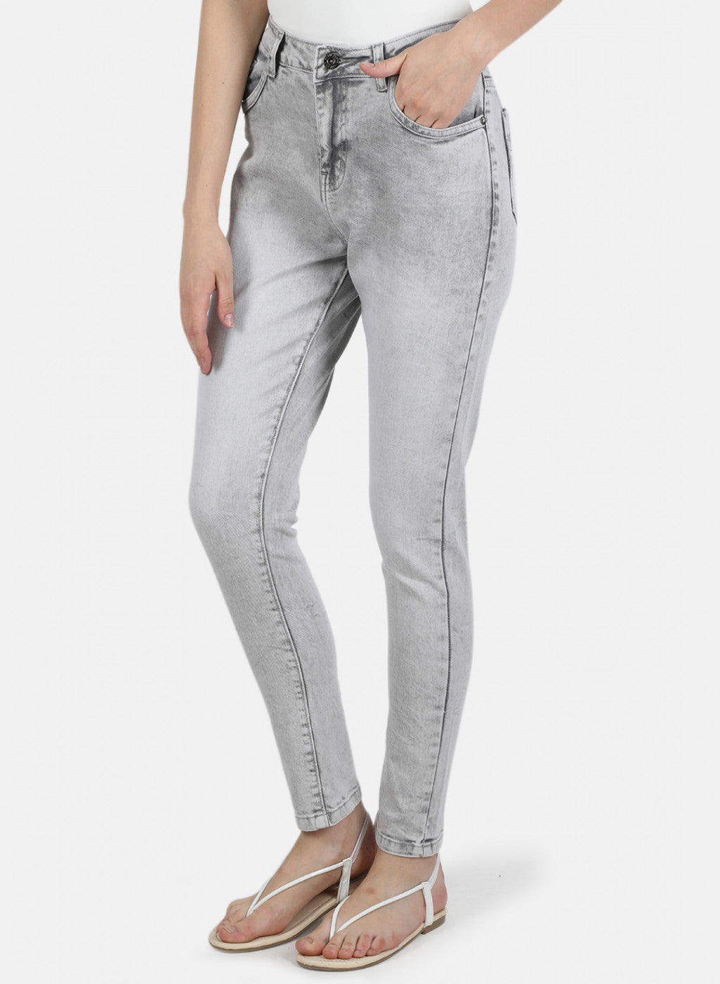 Women Grey Slim Fit Denim