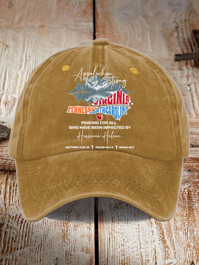 Men's and Women's Hurricane Helen Disaster Relief Washed and Distressed Hats