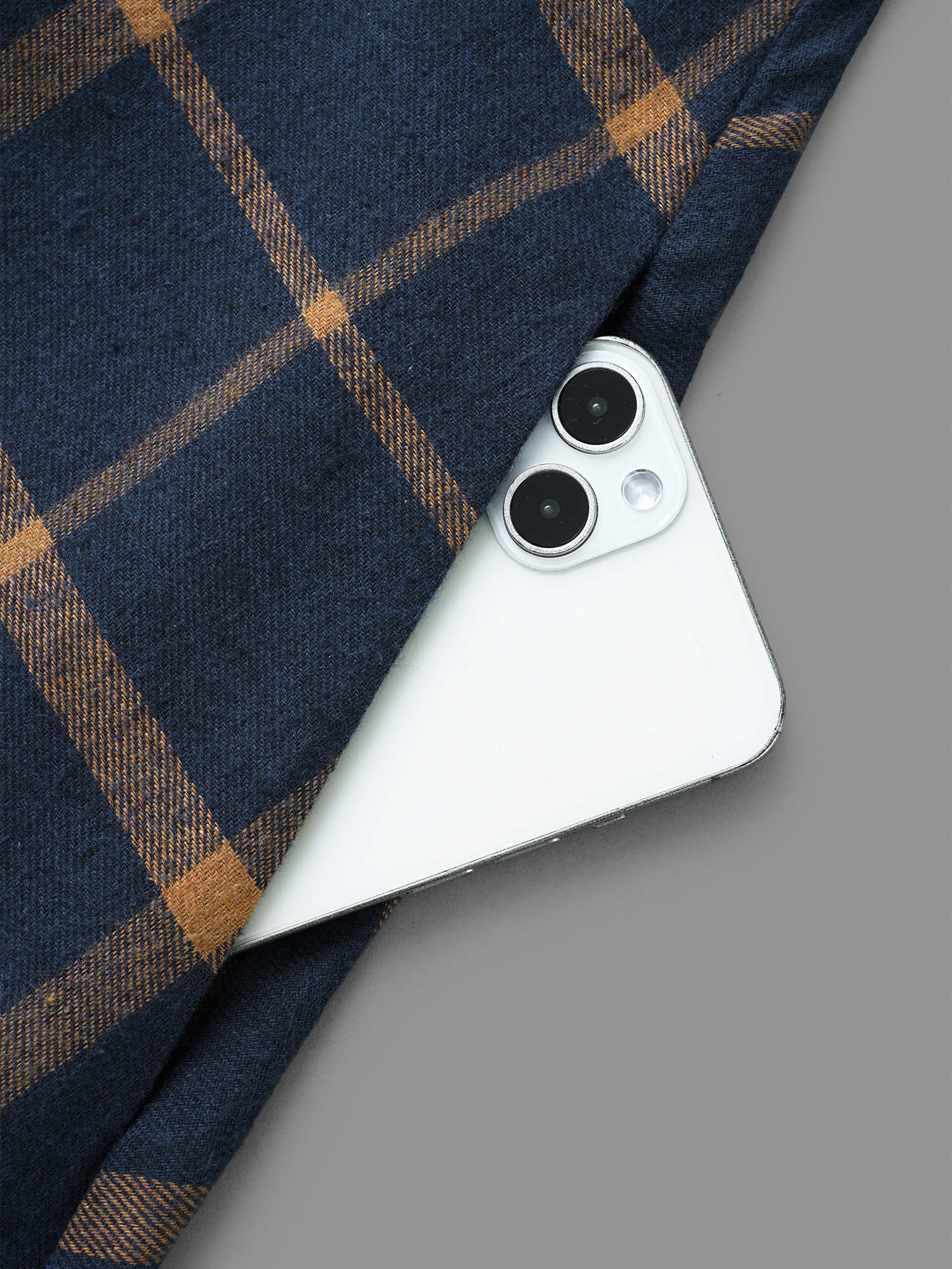 Plaid Button Through Belted Dress