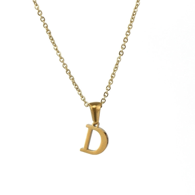 Minimalist Letter Stainless Steel Necklace 1 Piece