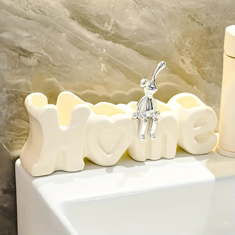 Ceramic Toothbrush Holder (HOME DESIGN)