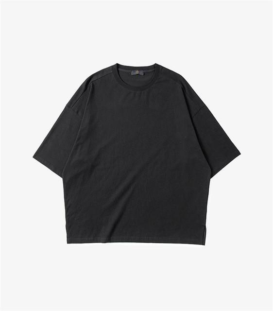 Solid Drop Shoulder Oversized Tee
