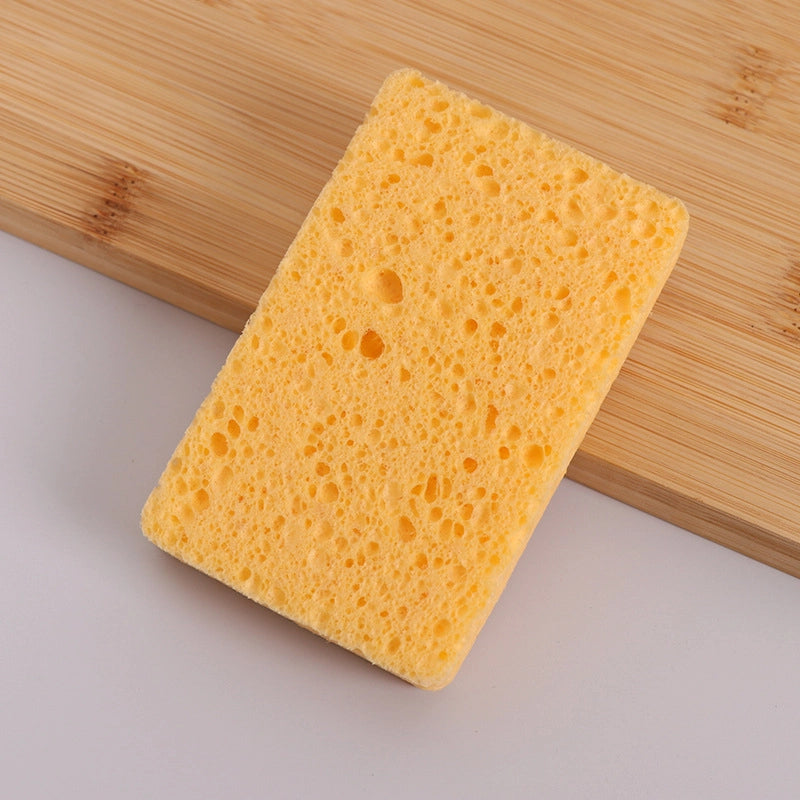 Minimalist Solid Color Wood Pulp Cotton Sponge Wipe