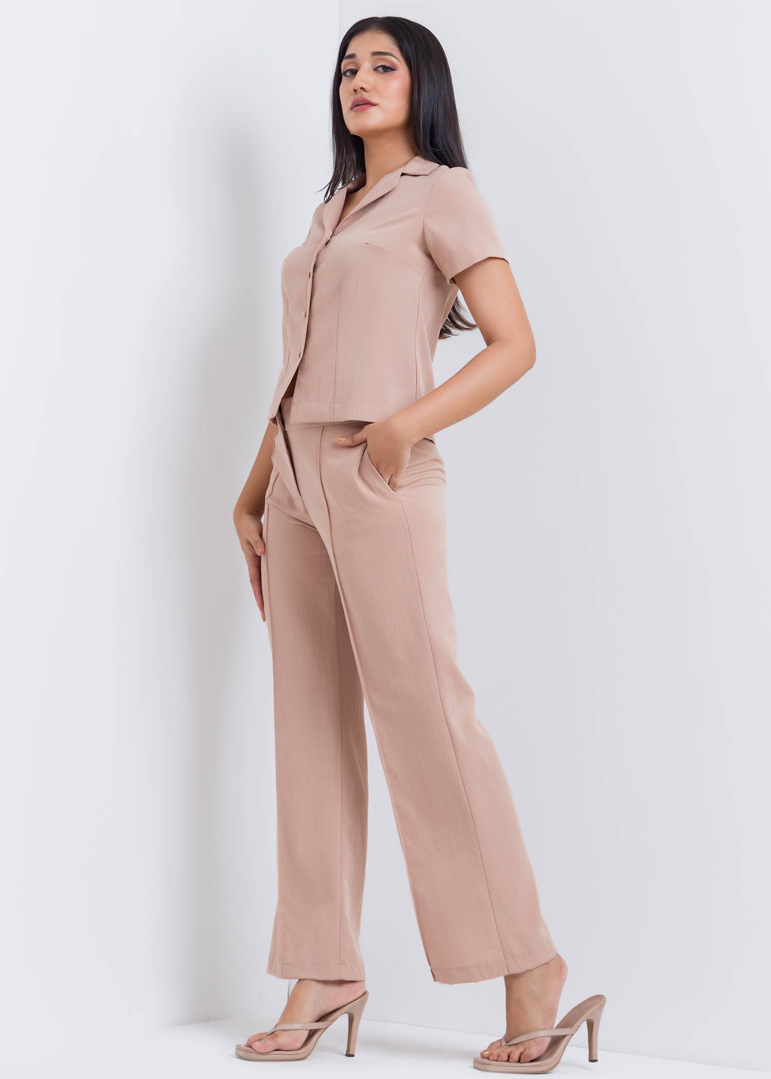 Crop Top With Cuban Collar