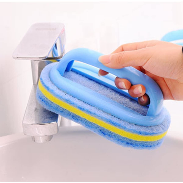 Bathroom Cleaning Brush With Ceramic Sponge