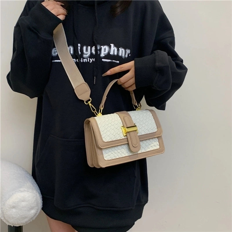 Women's Medium Pu Leather Solid Color Vintage Style Classic Style Flip Cover Crossbody Bag