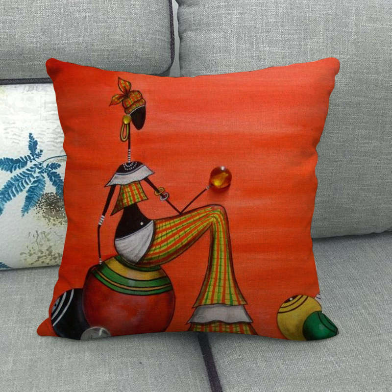 18 African Woman Home Decor Pillow Case Gallery Exotic Restaurant Cushion Cover