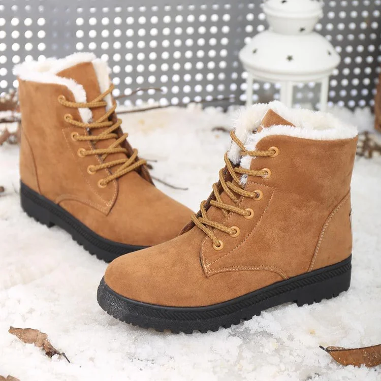 Women Warm Fur Lined Ankle Boots