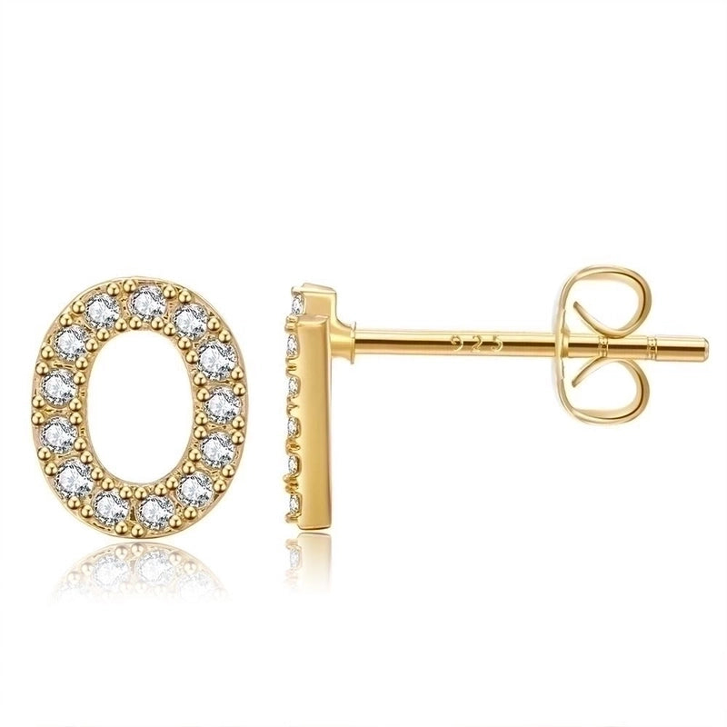 Ethnic Style Letter Copper Earrings Ear Studs