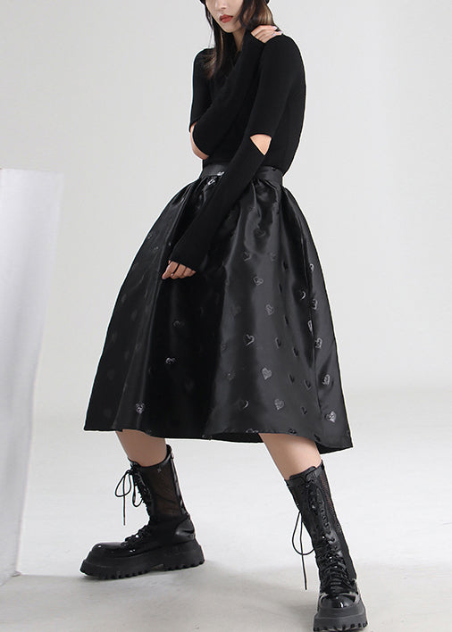 Plus Size Boutique Black a line skirts Spring